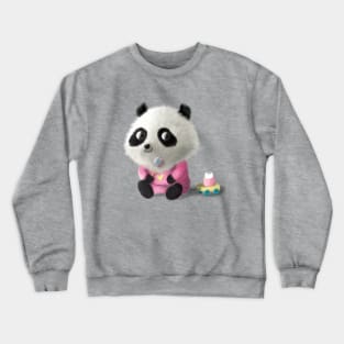 Cute fluffy panda Crewneck Sweatshirt